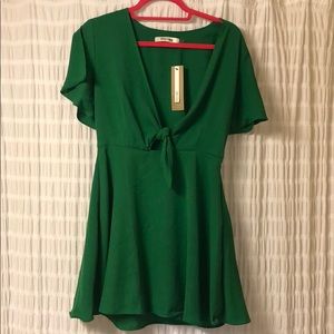 Green red dress boutique dress